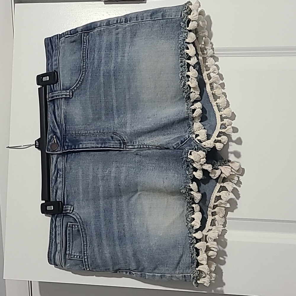Woman's A.N.A. Denim tassle shorts